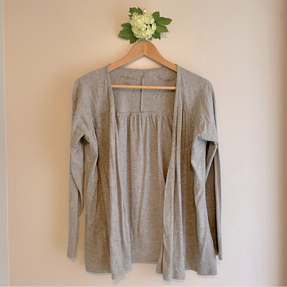 EUC Talbots Open Cardigan Grey/Gray [Sz S]